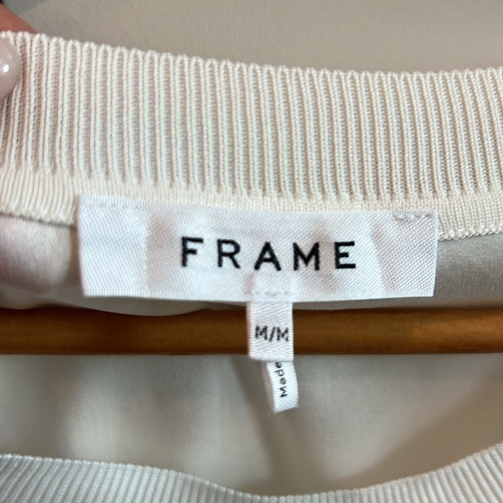 FRAME Washable Oversized Silk Tee - Picture 6 of 11